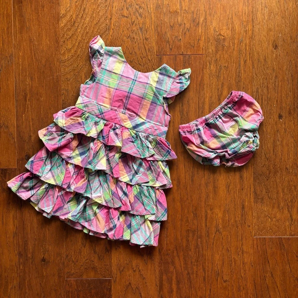 Polo Ralph Lauren Baby Plaid Dress & Bloomers Set | 18 Months